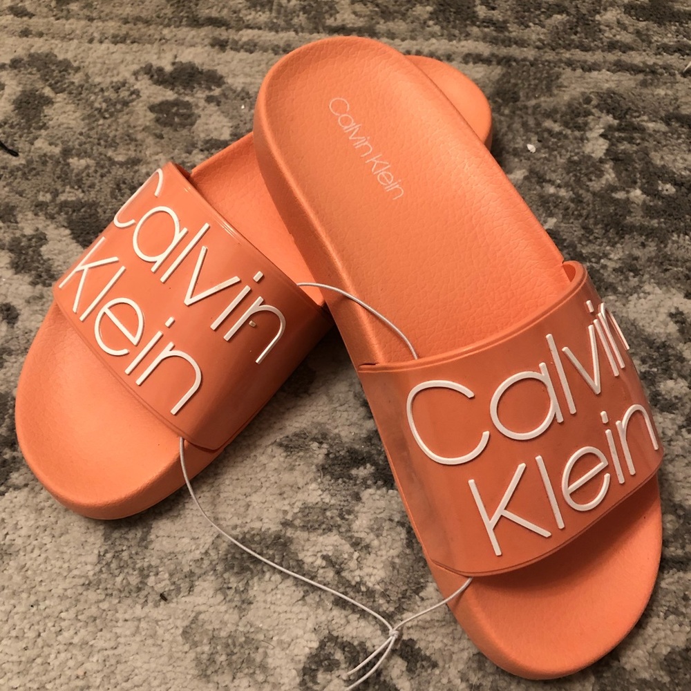 Calvin Klein Axel logo slides sandals unisex